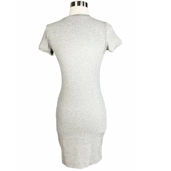SUSANA MONACO Ribbed Jersey Knit Dress Sheath Midi Cap Sleeve Crewneck Small NWT - Picture 9 of 9
